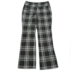 New York & Company Plaid Women’s Pull On Stretch Boot Cut Work Pants Medium